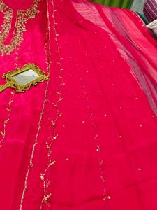 Rani Pink Punjabi Handwork Suit