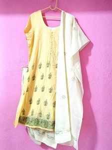 Yellow Embroidered Kurta Set