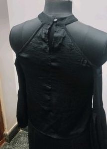 Elegant Black High Neck Top