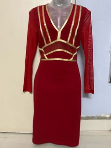 Red & Gold Party Dress