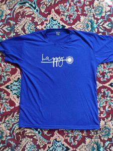 Blue 'Happy' Graphic T-Shirt