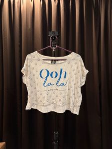 Ooh La Smiley Crop Tee
