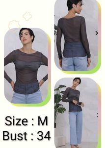 Stylish Sheer Long Sleeve Top