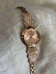 Elegant Silica Rose Gold Watch