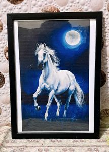 Wall Hanging Photo Frame – Stunning White Horse Ar