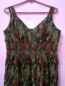 Aniston Leaf Print Dress