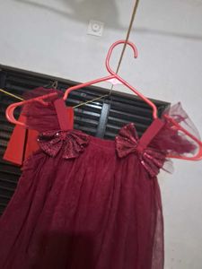 Cute Burgundy Party Dress
