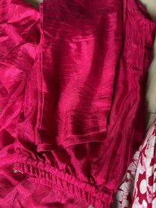 Pink Salwar Kameez with Gold Embroidery No Dupatta