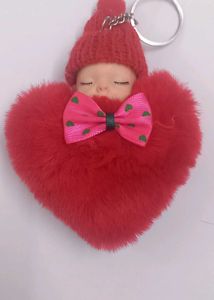 Cute Heart Baby Keychain