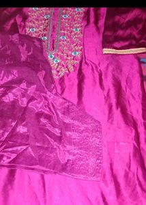 Elegant Pink Embroidered Kurti Salwar Suit
