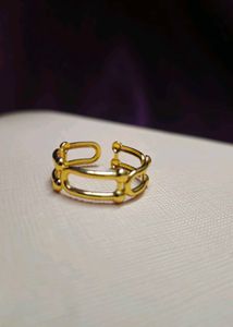3 Combo Of Anti-Tarnish Rings Trendy Gold-plated