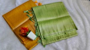 Silver Zari Banarasi  Silk Sarees - Set of 2
