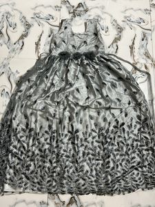 Silver Heavy Work Gown(Girls)