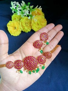 Kempu Work Necklace