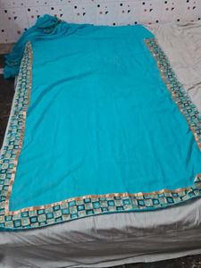 Embroidered Saree Three With Blouse