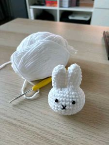 Bunny Crochet Keychain