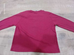Burgundy Long Sleeve Henley Shirt