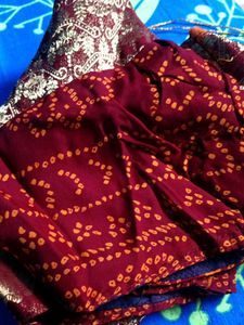 Zari Borders Embroidery  Saree Blouse  size 44