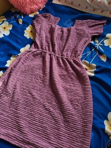 Lavender Tie-Front Mini Dress