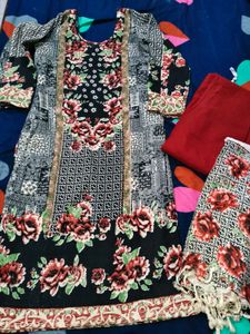 Warm Floral Kurta Set New And Unused