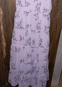 Floral Maxi Dress, Purple Gown