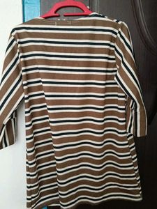 Striped Brown Tunic Dress