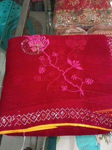 Elegant Maroon Saree