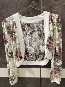 Floral Lace Cropped Shrug