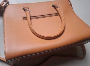 CB Cris bella Brown Woven Satchel