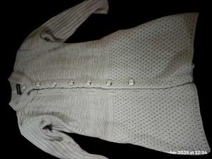 Women Off White Cardigan Sweater