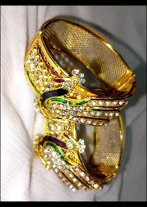 Peacock Golden Bangles