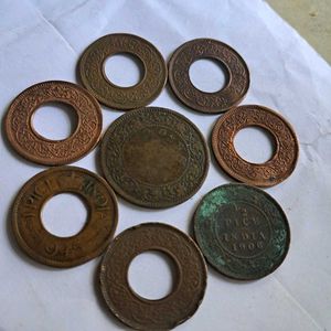 8AntiqueBritishIndiaCoins