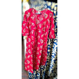 Red Vnack Beutiful Kurti