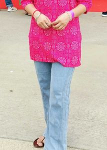 Pink Floral Print Tunic