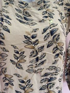 Soft Fabric Leaf Print Kurta