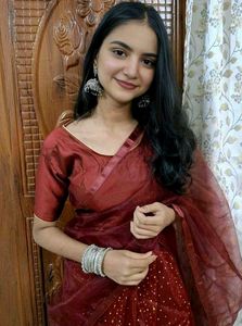 Maroon Glitter Lehenga Choli ✨