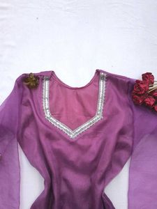 Organza Corset Back Kurti 🪻