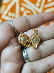 1gm Gold Polish Earring Pair