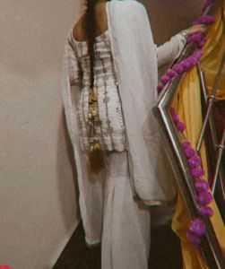 White Sharara Suit Set