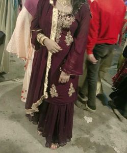 Elegant Purple Embroidered Salwar Suit