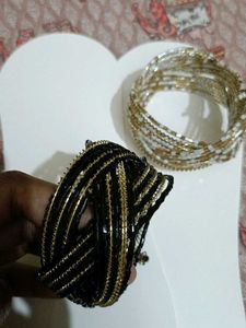 Beaded Coil Bracelets - Set of 2