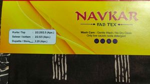 Brown Floral Salwar Suit Fabric