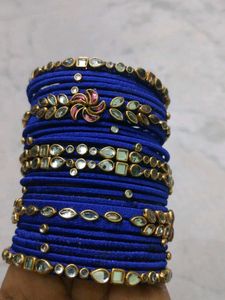 Blue & Gold Bangle Set