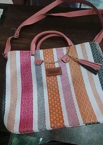 Striped Tote Bag
