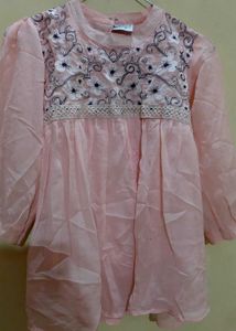 Pink Embroidered Top