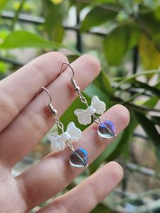 Bow &amp; Heart Dangle Earrings