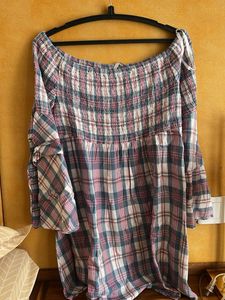 Plaid Off-Shoulder Dress