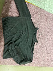 Shein Cold Shoulder Cropped Sweatshirt