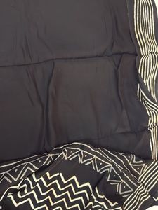 Brand New Satin Handblock Print Saree