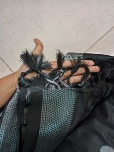 Black And Silver Saree